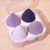 Éponges de Maquillage Douces Beauty Egg – Lot de 4 avec Boîte de Rangement Belleza Pura